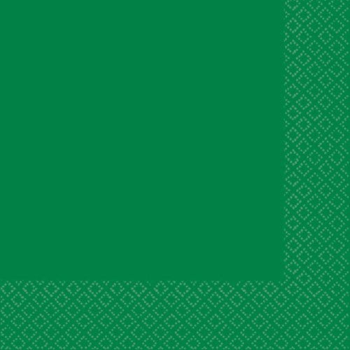 Pack of 40 festive green 2-ply beverage napkins, perfect for parties and stylish gatherings, eco-friendly and absorbent.