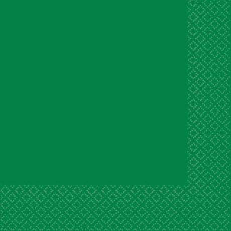 Pack of 40 festive green 2-ply beverage napkins, perfect for parties and stylish gatherings, eco-friendly and absorbent.