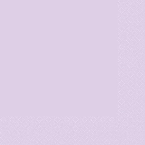 Pastel lilac 2-ply beverage napkins, 40 pack, perfect for elegant gatherings and spill protection.