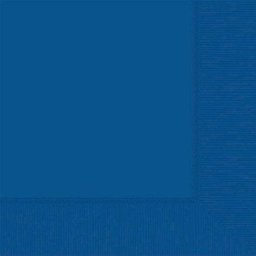 Bright Royal Blue 2 PLY beverage napkins, 40 pack, perfect for parties and everyday use, FSC Mix Certified.
