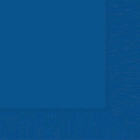 Bright Royal Blue 2 PLY beverage napkins, 40 pack, perfect for parties and everyday use, FSC Mix Certified.