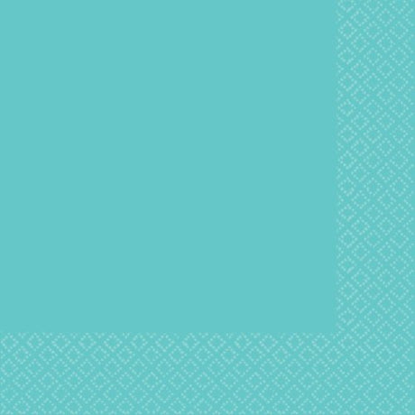 Pack of 40 Robin's Egg Blue 2-ply beverage napkins, stylish and absorbent for parties and gatherings.