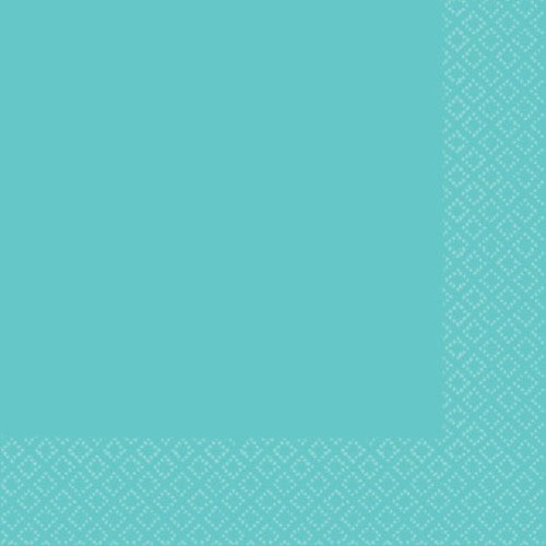 Pack of 40 Robin's Egg Blue 2-ply beverage napkins, stylish and absorbent for parties and gatherings.