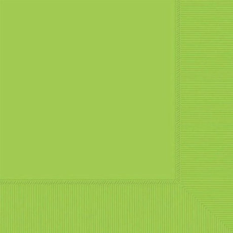 Pack of 40 FSC Certified 2-ply kiwi beverage napkins for drinks and parties.