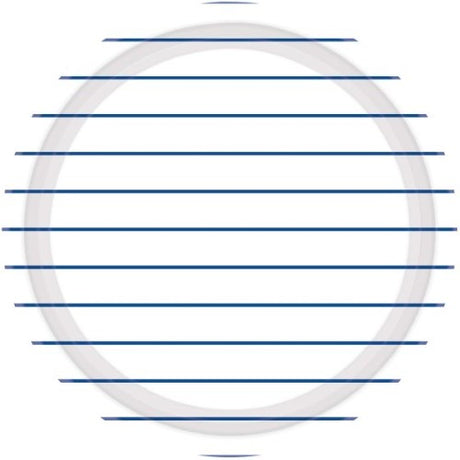 Bright royal blue striped paper plates, 23cm, pack of 8, perfect for stylish, disposable serving at parties.