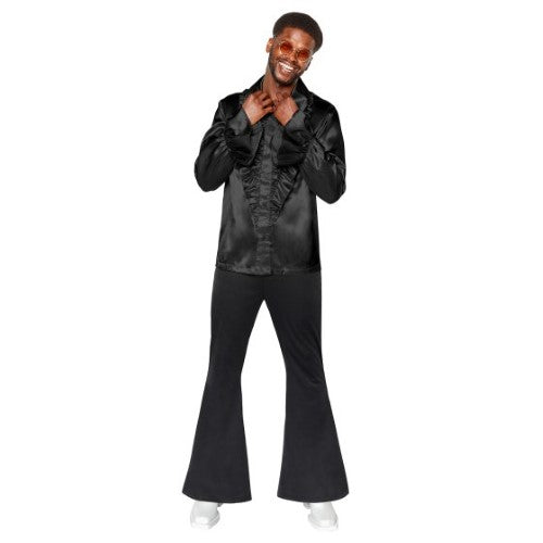 Costume Disco Flares Black Mens Size Large