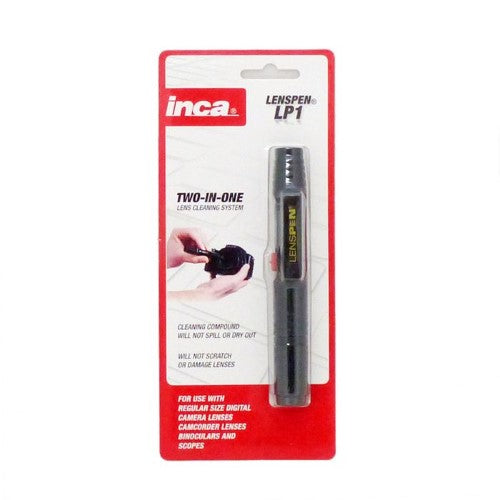 INCA LENSPEN LP1 for easy lens cleaning; removes fingerprints and smudges while safe for multi-coated surfaces.
