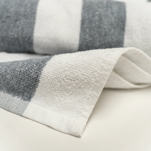 Pool Towel - Weavers Essential Striped (Grey/White)