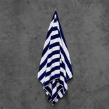 Pool Towel - Weavers Striped (Navy/White)