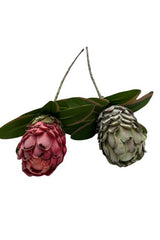 Artificial - Felt Mink Protea  - Pack of  6