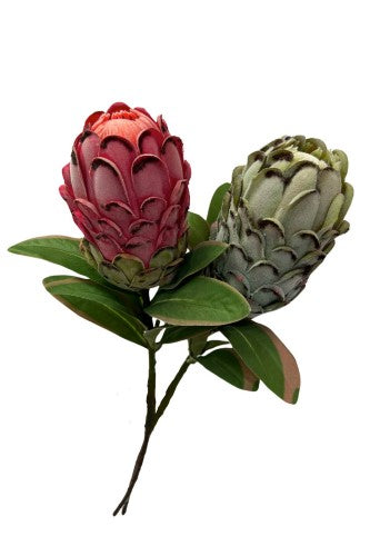 Artificial - Felt Mink Protea  - Pack of  6