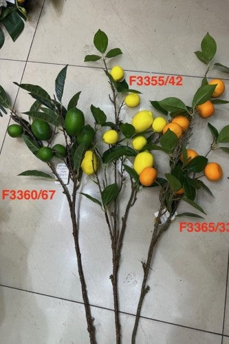 Artificial Mandarin Fruit Spray  - Pack of  5