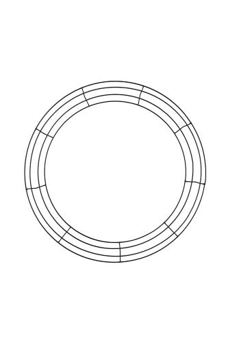 Artificial - Diy Wire Wreath Ring  - Pack of  3