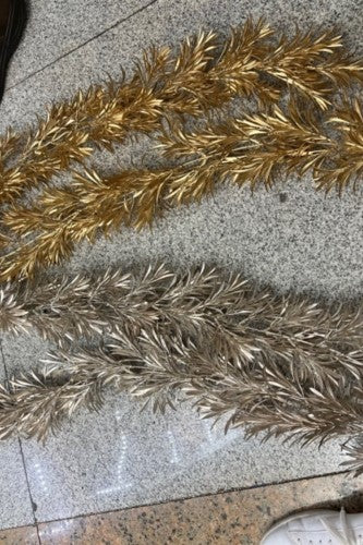 Artificial - Glitter Fine Leaf Garland