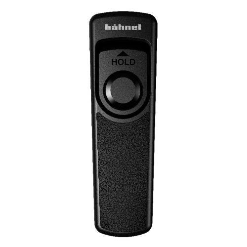 Hahnel remote shutter release for Nikon with 2m cable, autofocus, bulb function, and anti-slip grip to reduce camera shake.