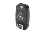 Hahnel Captur Receiver for Olympus and Panasonic, enabling remote triggering of flash guns and studio lights.