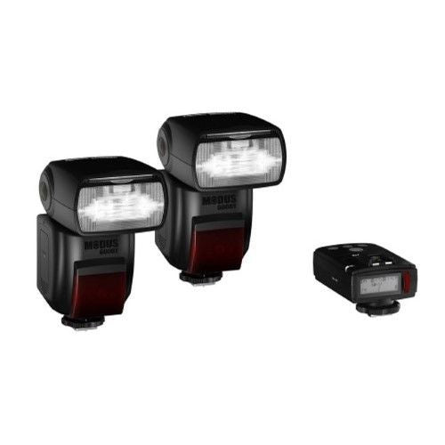 HAHNEL MODUS 600RT Wireless Pro Kit for Nikon featuring fast recycle time, high-capacity battery, and built-in wireless connectivity.