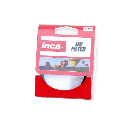 INCA 67MM UV Filter absorbs UV rays, protects lenses from dust and scratches, ideal for enhancing photography quality.