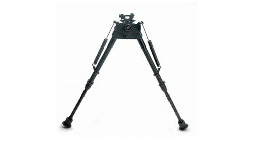 KONUS BIPOD-2: Adjustable 22-33CM shooting bipod with robust steel, foldable arms, and rubberized feet for stability.