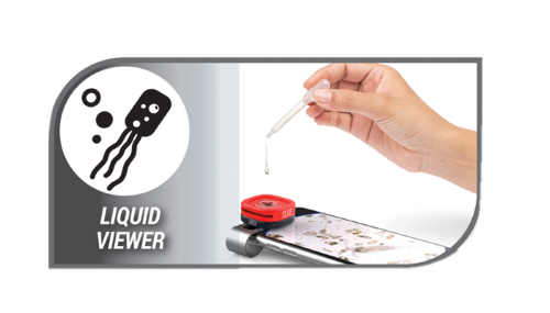 KONUS Micro Clip Microscope Set transforms your smartphone into a powerful microscope with 60x, 150x, and 300x magnification.
