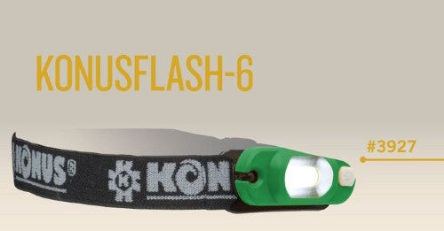 KONUSFLASH-6 Rechargeable Head Lamp showcasing adjustable strap, powerful 250 lumens, and durable, water-resistant design.