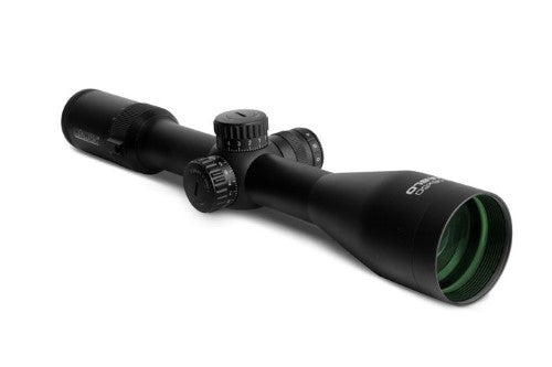 KONUS DIABLO 4-16X50 riflescope with dual IR reticle, 30mm tube, hydrophobic coating, and sunshade for superior accuracy.