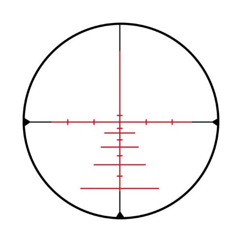KONUS DIABLO 4-16X50 riflescope with 30mm tube, dual illuminated reticle, hydrophobic coating, and side parallax wheel.