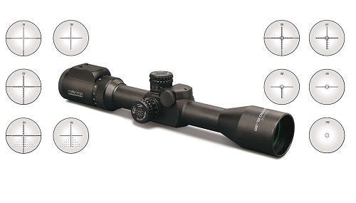 KONUSPRO EL-30 4-16x44mm scope with 10 interchangeable reticles, durable design, and advanced optical features.