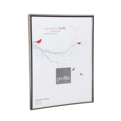 Elegant black nickel 4x6 frame with rounded design, perfect for displaying cherished photos in any orientation.