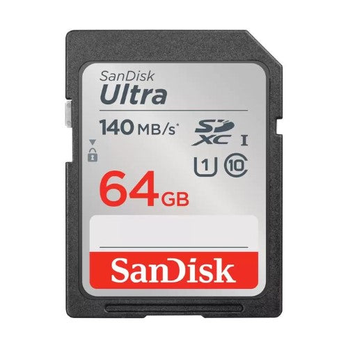 SANDISK ULTRA SDXC 64GB 140MB/S UHS-I C10 MEMORY CARD
