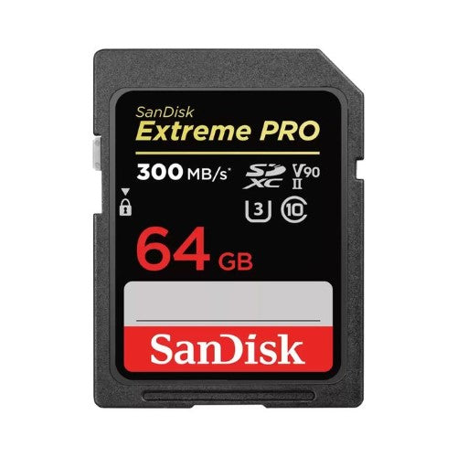 SANDISK EXTREME PRO SDXC 64GB 300MB/S UHS-II V90 U3