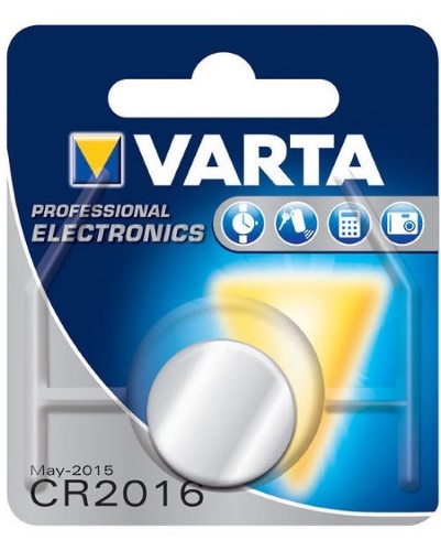VARTA CR2016 3V Lithium Coin Battery pack for powering small electronics, featuring child-proof packaging and long-lasting performance.