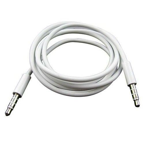 1M 3.5mm to 3.5mm stereo audio cable for clear sound connection between devices like iPhones, speakers, and stereos.