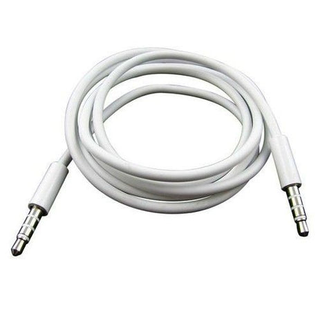 1M 3.5mm to 3.5mm stereo audio cable for clear sound connection between devices like iPhones, speakers, and stereos.