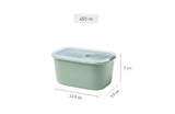 450ml Nordic Sage storage container by Mepal, featuring airtight, leakproof design and steam vent for microwave use.