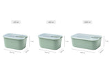 Easyclip 3 Piece Set in Nordic Sage, featuring airtight containers with one-click locking and steam vent lids for easy meal prep.
