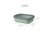 Cirqula Rectangle 1000ml Nordic Sage - Mepal