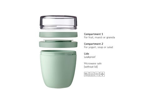 Lunch Pot Ellipse Nordic Sage - Mepal