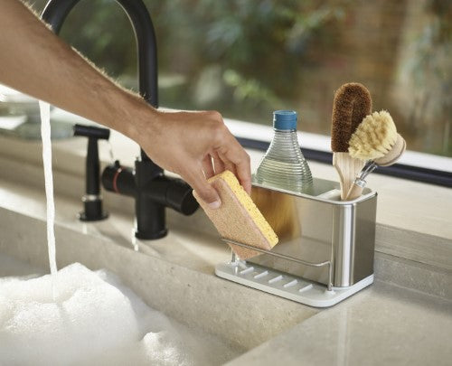 Surface Sink Tidy Stainless Steel Black - Joseph Joseph