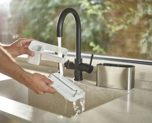 Surface Sink Tidy Stainless Steel Black - Joseph Joseph