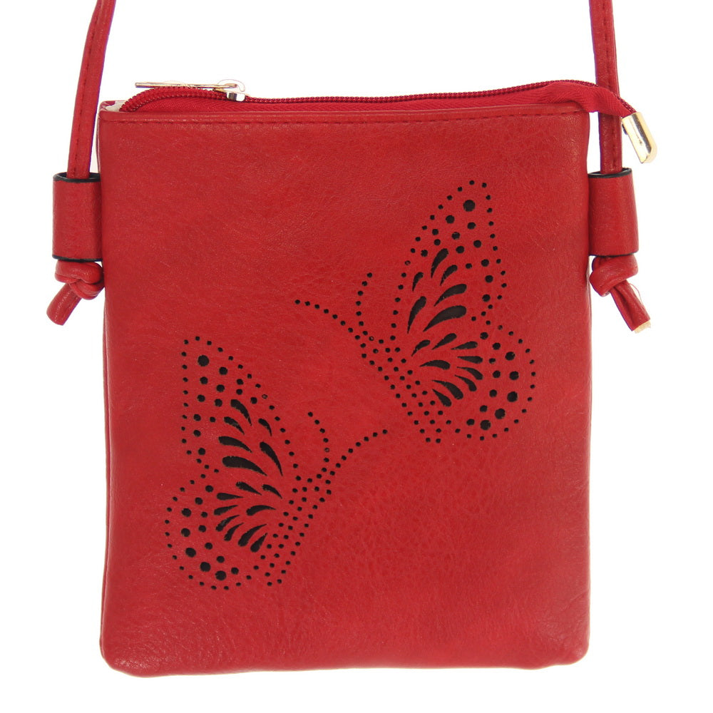 Handbag - 2 Butterfly Cutout Phone Bag - RED - Set of 2