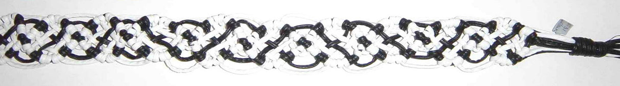 Belt - Woven Belts 3 Cols - BLACK-WHITE - Set of 2