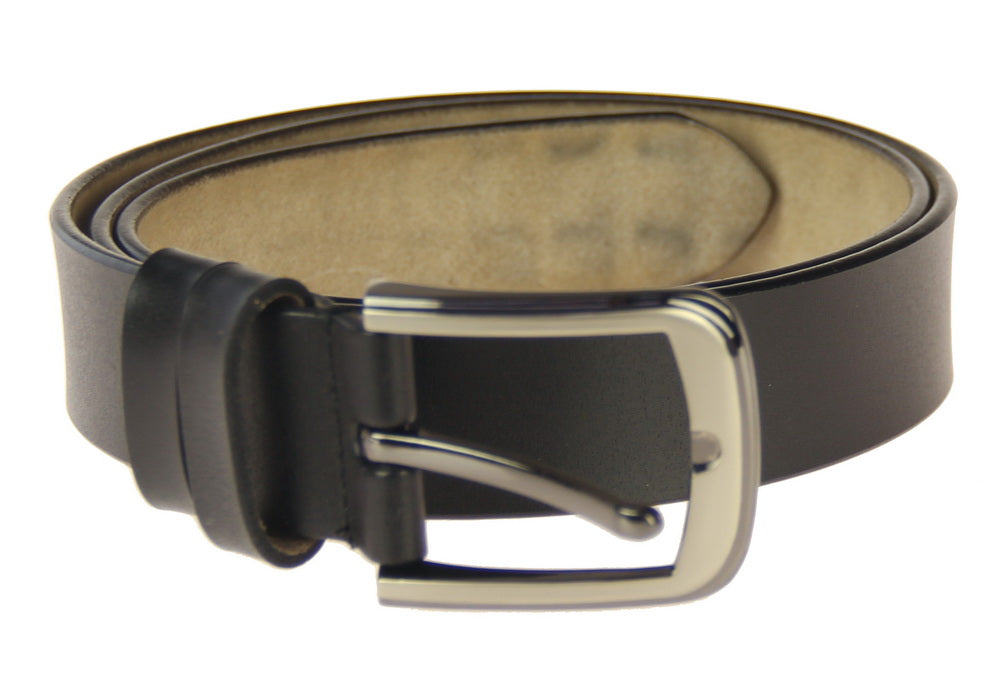 Belt - Black Leather Jeans Belt - M-L - Set of 2