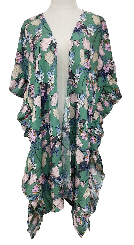 Cape - Side Ruffle Cape - TEAL
