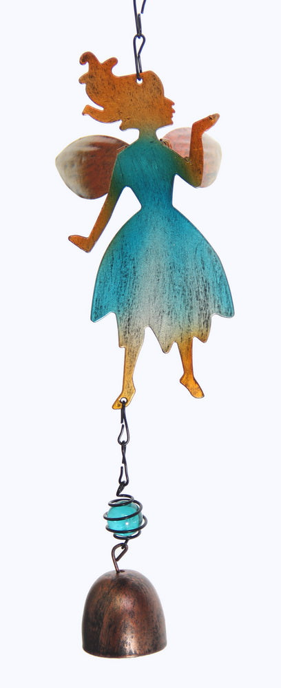 Windspinner / Suncatcher - Bell Wind Chime - BLUE TINKERBELL - Set of 2