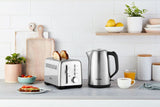 Sunbeam Fresh Start 2 Slice Toaster in stainless steel, featuring QuickCheck™ and 9 browning settings for perfect toast.