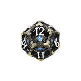 LPG Dice Scaled Eye Dice Set Tarnished Gold/Blue