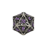 LPG Dice Dragon Hollow Dice Set Metal/Purple