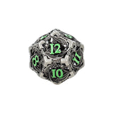 LPG Dice Dragon Hollow Dice Set Metal/Green