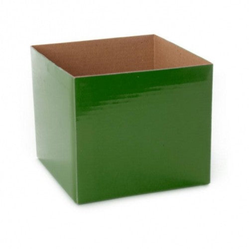 Mini Posy Box in moss green, measuring 13 x 12 cm, perfect for adding natural decor to any space.